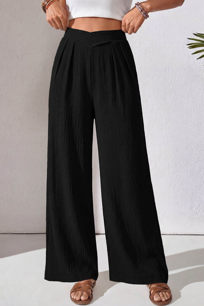 Women’s High Waist Wide Leg Black Pants
