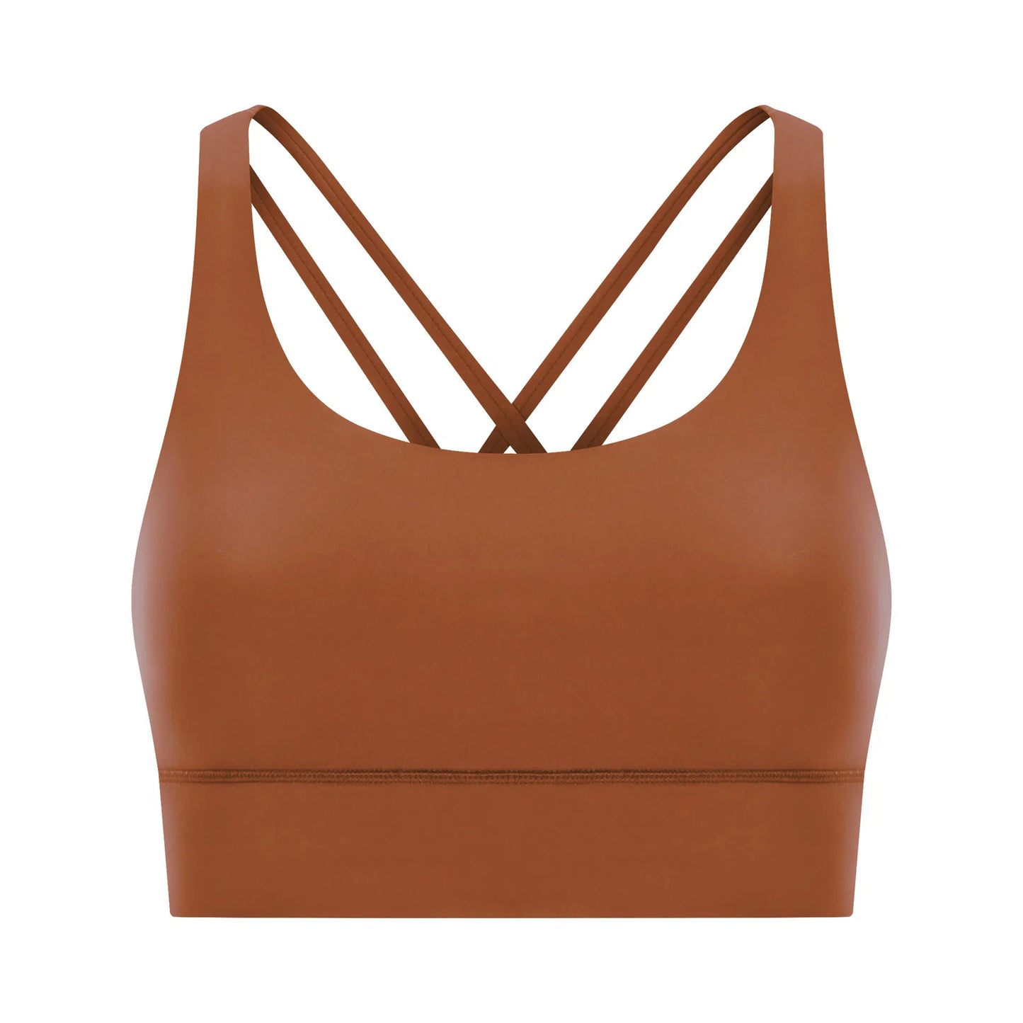 Cross back yoga bra brushed bare high-strength shock-absorbing gathering sports vest for women