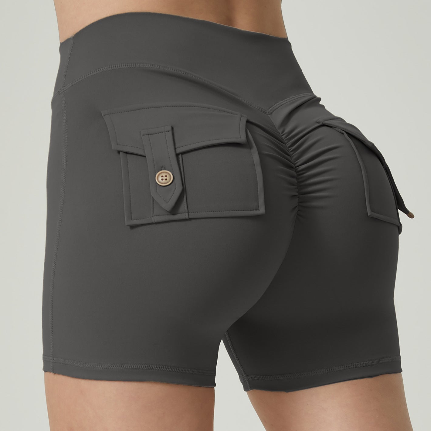 The 'Stride' High-Waisted Side-Pocket Yoga Shorts