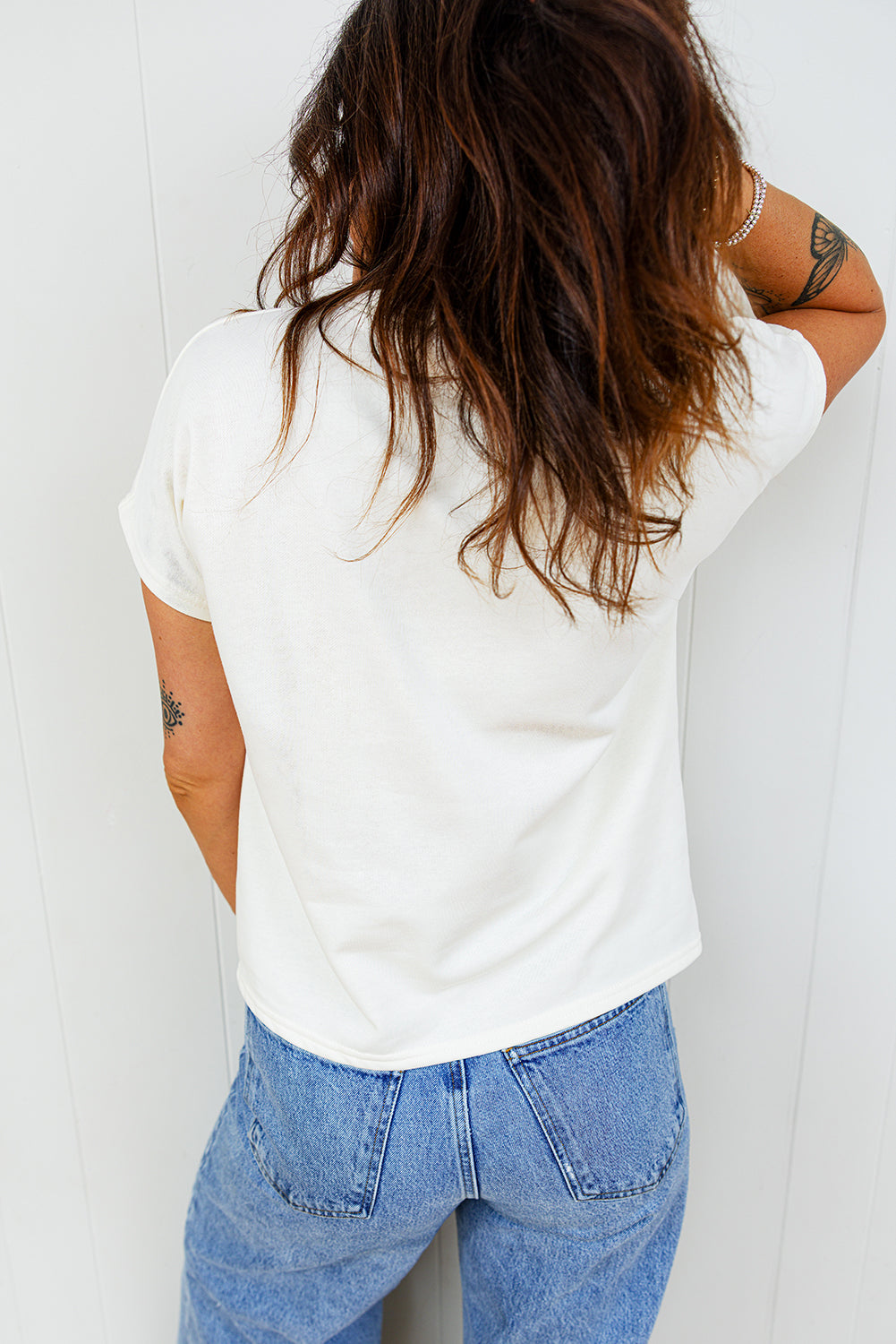 The 'Bella' Leopard Bow Embroidered Cotton Tee