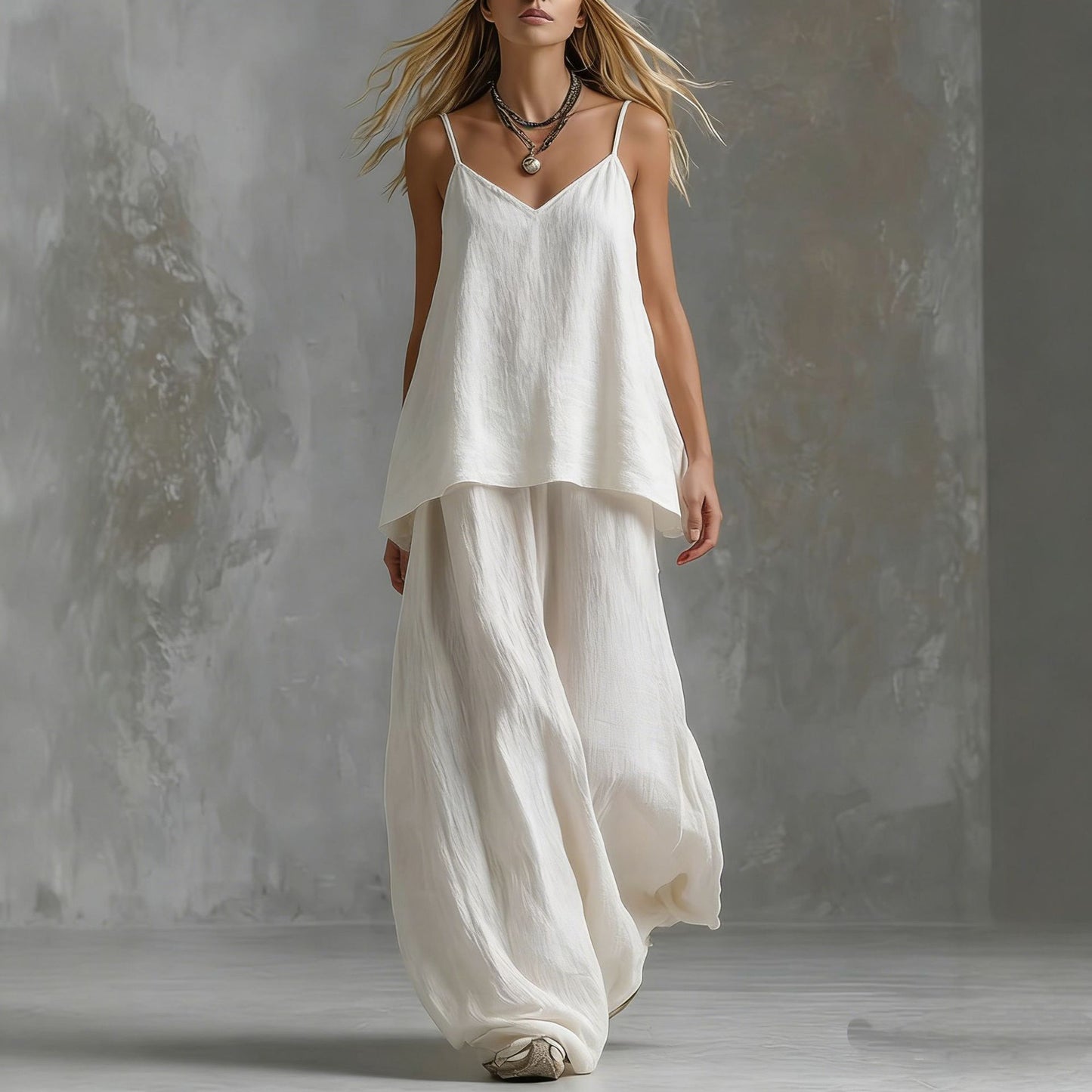The 'Jungle-Escape' Tropical Wide-Leg Co-ord