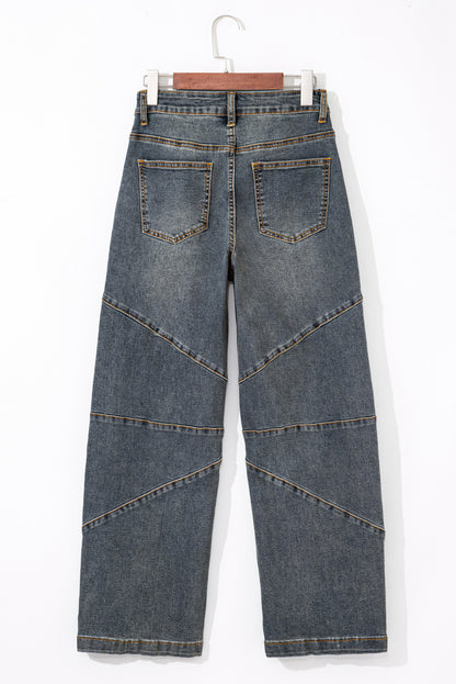 The 'Vogue' Criss-Cross High-Waist Straight Jeans