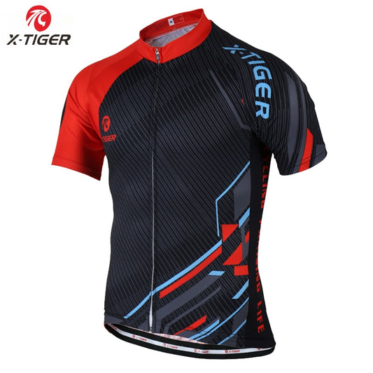 X-TIGER Summer Cycling Jersey Breathable MTB Bike Clothes Short Sleeve Mountain Bicycle Clothing Cycling Uniform For Men