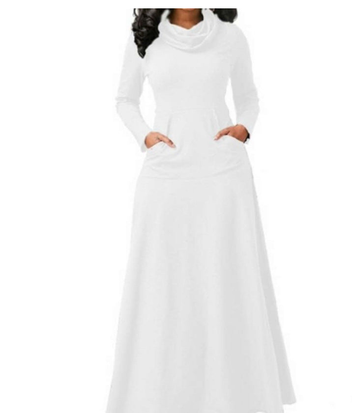 The 'Willow' Scarf-Neck Paneled Swing Dress