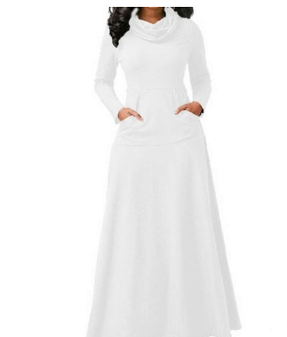 The 'Willow' Scarf-Neck Paneled Swing Dress