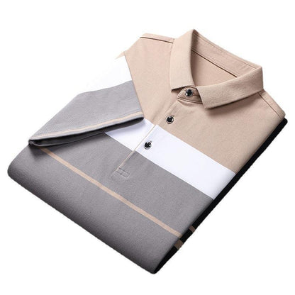 The 'Prestige' Men's Cotton Striped Business Polo