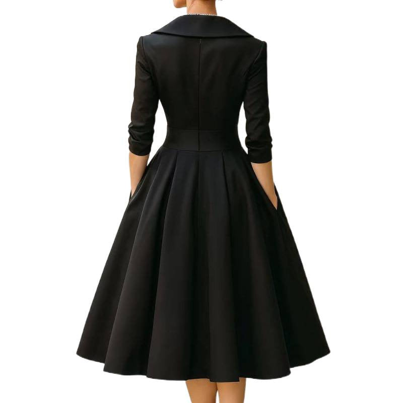 The 'Regal-Sculpt' Long Sleeve Cinched Waist Formal Dress