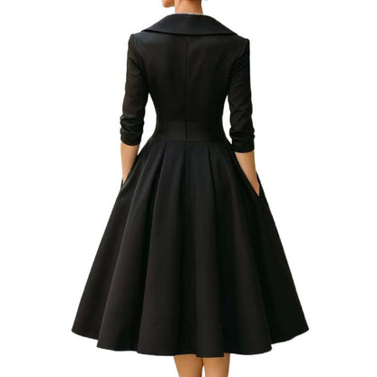 The 'Regal-Sculpt' Long Sleeve Cinched Waist Formal Dress