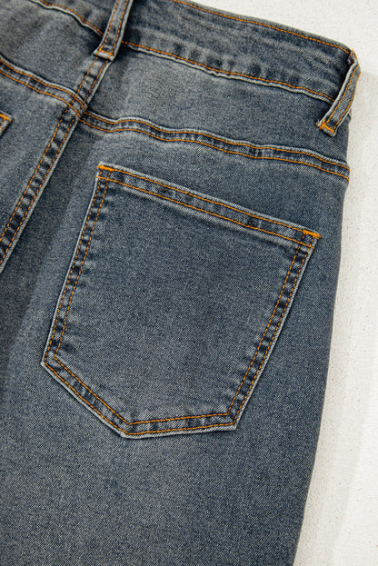 The 'Vogue' Criss-Cross High-Waist Straight Jeans