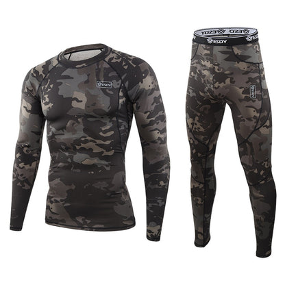 winter Top quality new thermal underwear men underwear sets compression  fleece sweat quick drying thermo underwear men clothing