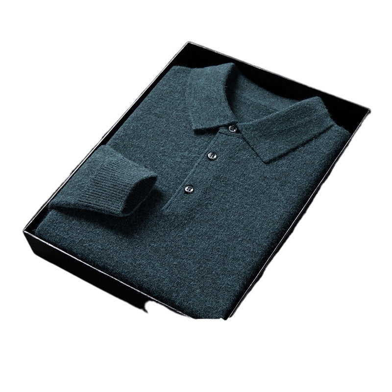 The 'Legacy' Warm Knitted Long-Sleeve Polo