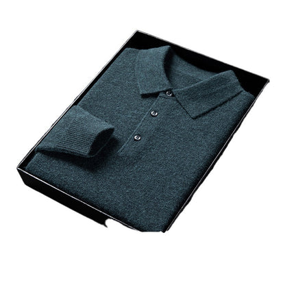 The 'Legacy' Warm Knitted Long-Sleeve Polo