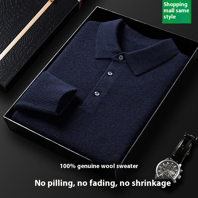 The 'Legacy' Warm Knitted Long-Sleeve Polo