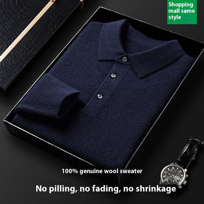 The 'Legacy' Warm Knitted Long-Sleeve Polo