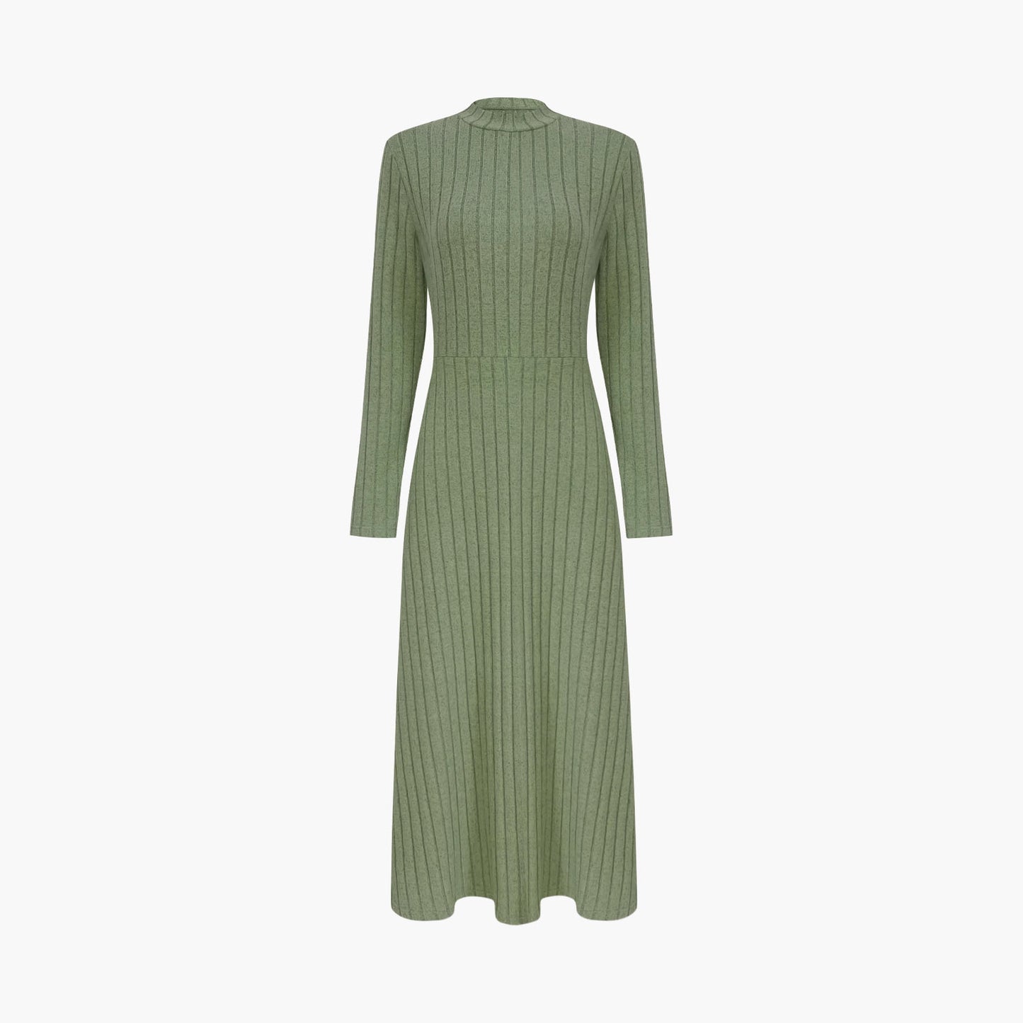 Solid color round neck jumpsuit long skirt