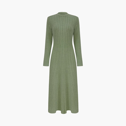 Solid color round neck jumpsuit long skirt