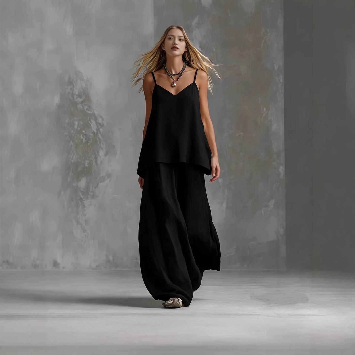 The 'Jungle-Escape' Tropical Wide-Leg Co-ord