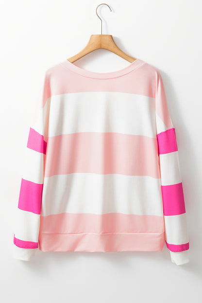 Women’s Pastel Colorblock Long Sleeve Top