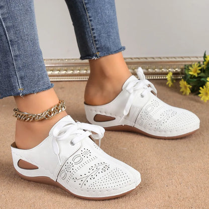 Boho style wedge sandals

