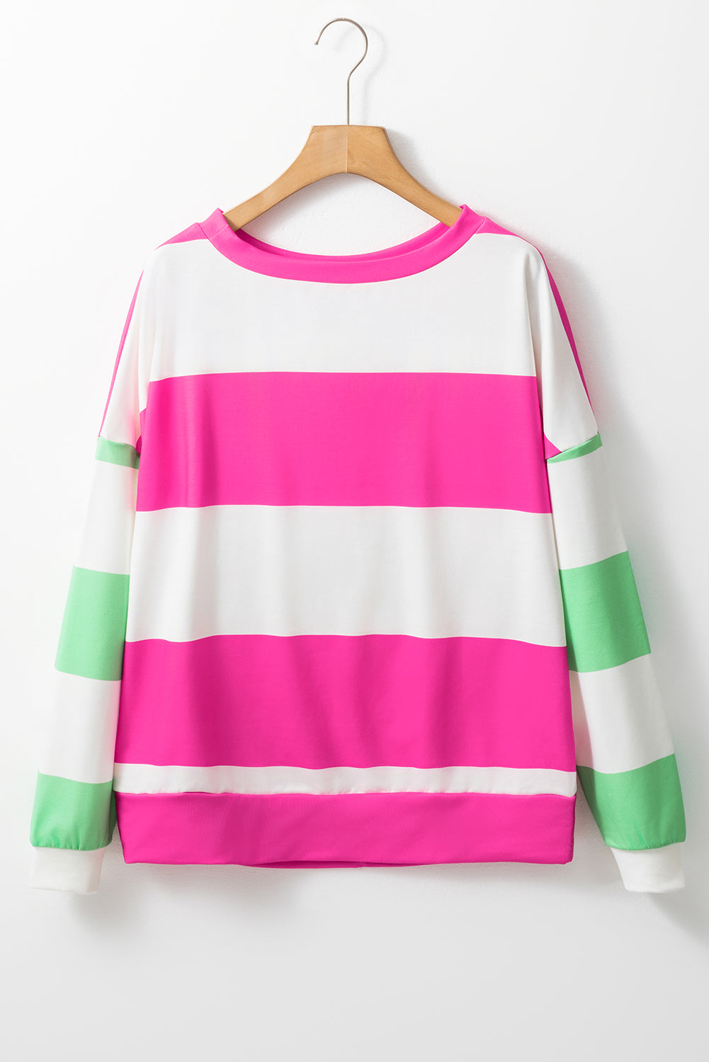 Women’s Pastel Colorblock Long Sleeve Top