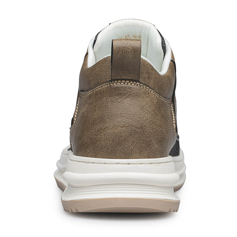 The 'Apex' Discreet Lift Leather Sneakers
