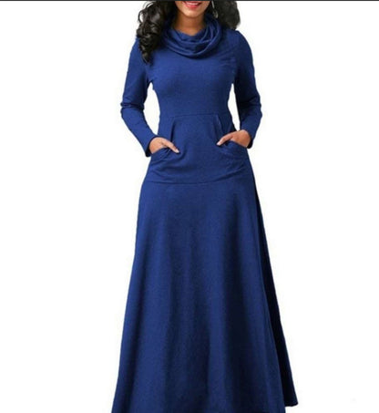 The 'Willow' Scarf-Neck Paneled Swing Dress