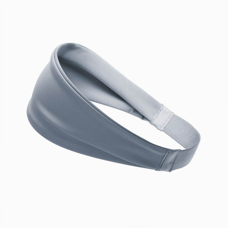 Close-up of sweat-wicking workout headband

