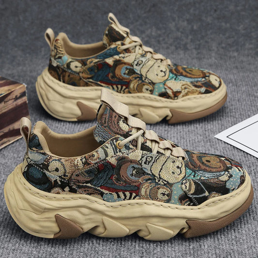 Breathable canvas dad shoes for men

