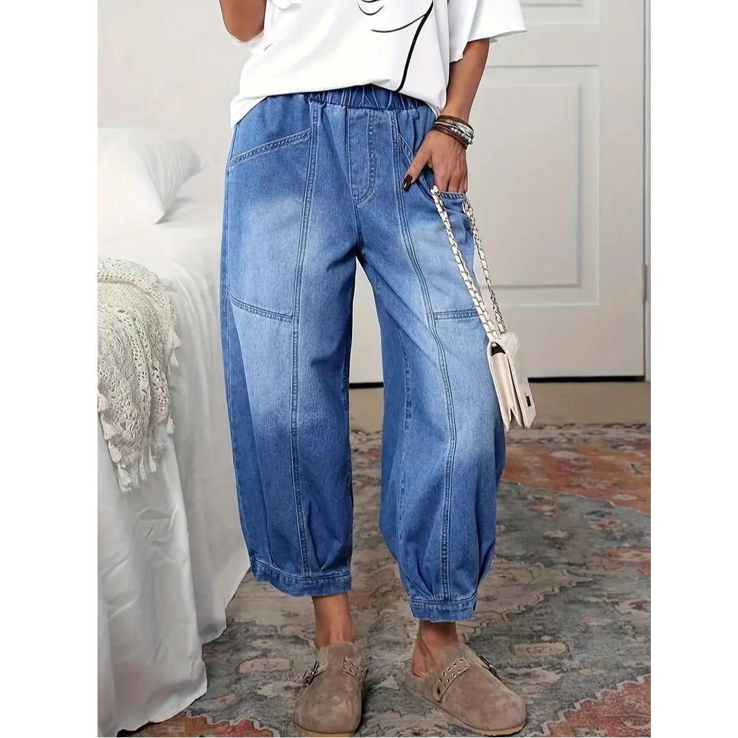 The 'Nostalgic-Edge' High-Rise Denim Capris