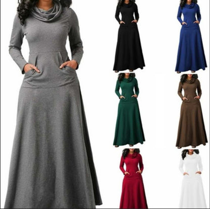 The 'Willow' Scarf-Neck Paneled Swing Dress