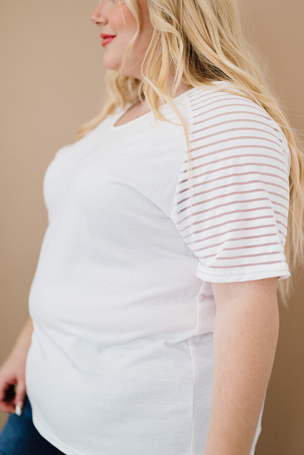 The 'Nautical-Ease' Striped Raglan Curve Tee