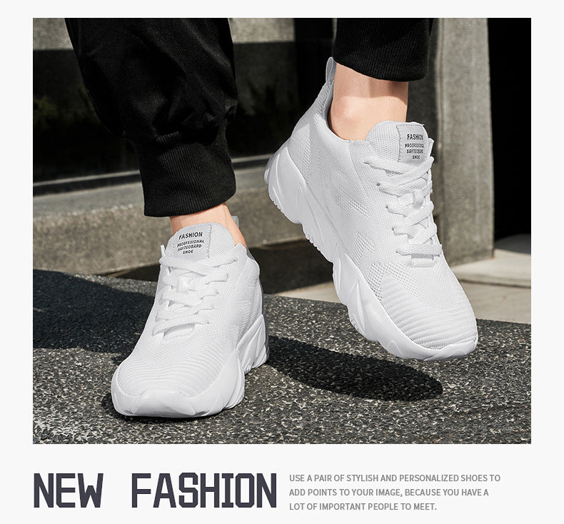 Height-Enhancing 8CM Men's Shoes, Sports Shoes, Spring and Summer Mesh Casual Shoes, Trendy Shoes, Soft Sole Travel Shoes, Student Running Shoes for Men