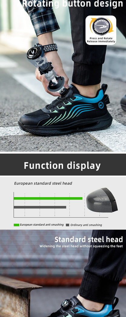 
Non-lace-up safety shoes

Durable and comfortable steel toe sneakers