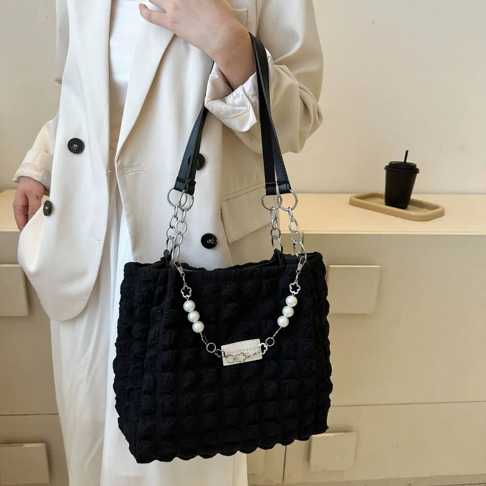 
designer-inspired bubble tote