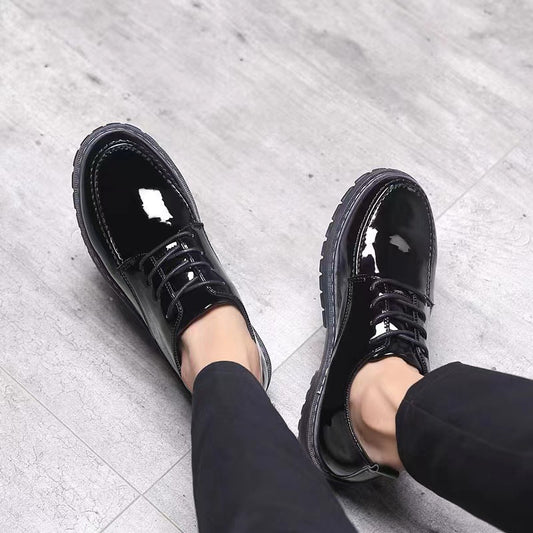 men’s bright leather formal shoes

