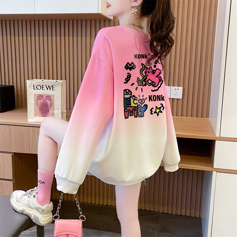 Premium Color-block Long Sleeve Crew Neck Sweatshirt