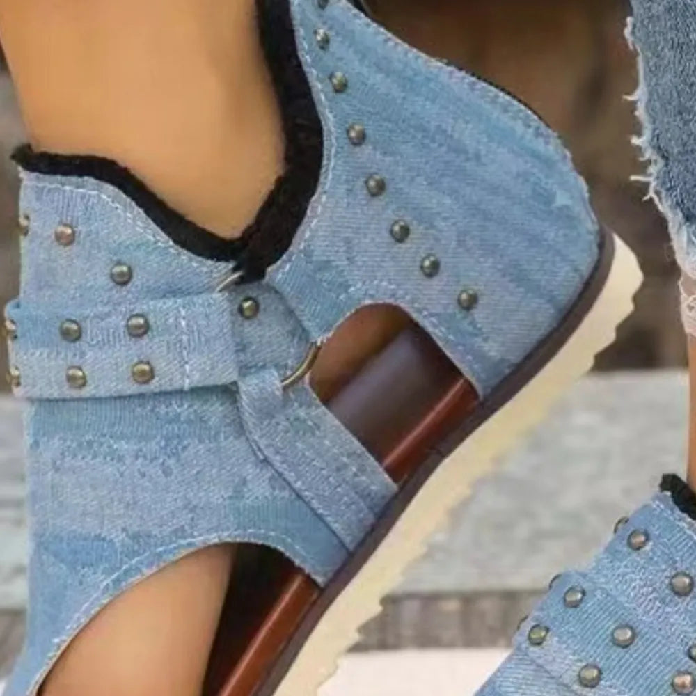 Comfortable open-toe slip-on sandals

