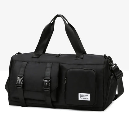 Multi-pocket water-resistant travel bag

