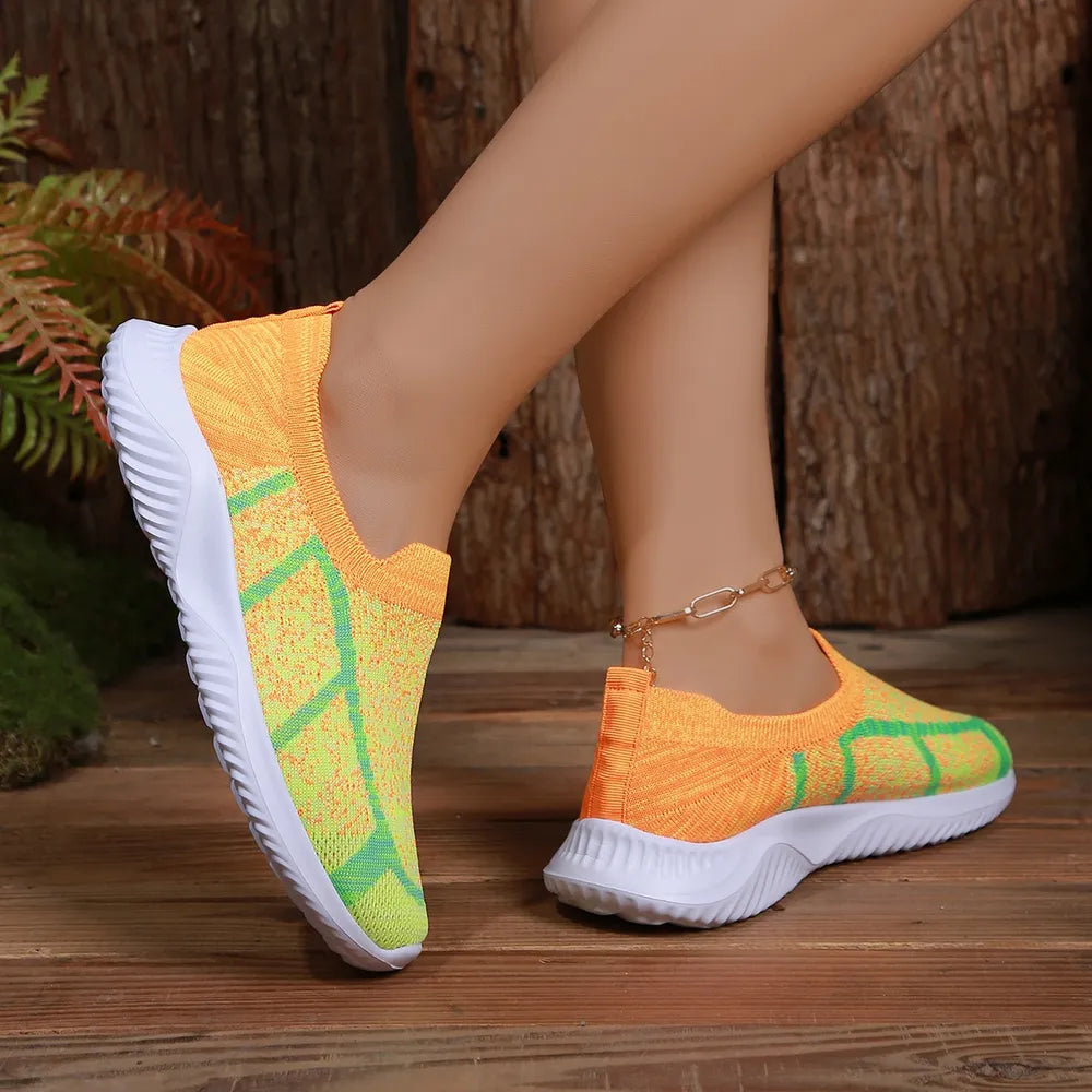 Close-up of breathable shoe upper

