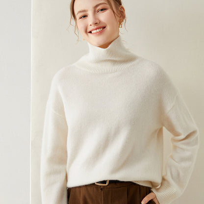 Women's thick and loose autumn and winter high neck sweater