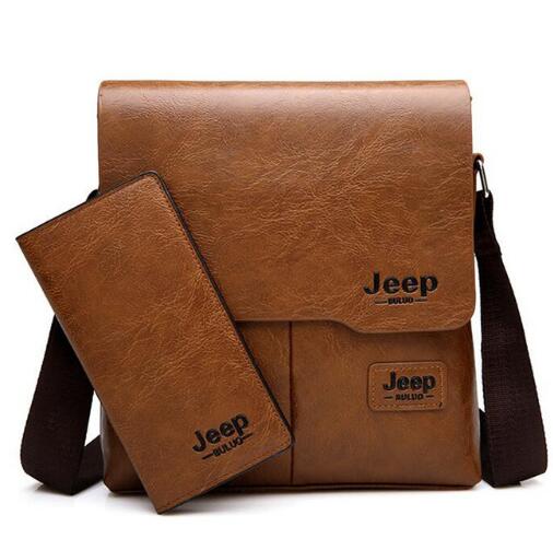 Men’s PU leather messenger shoulder bag

