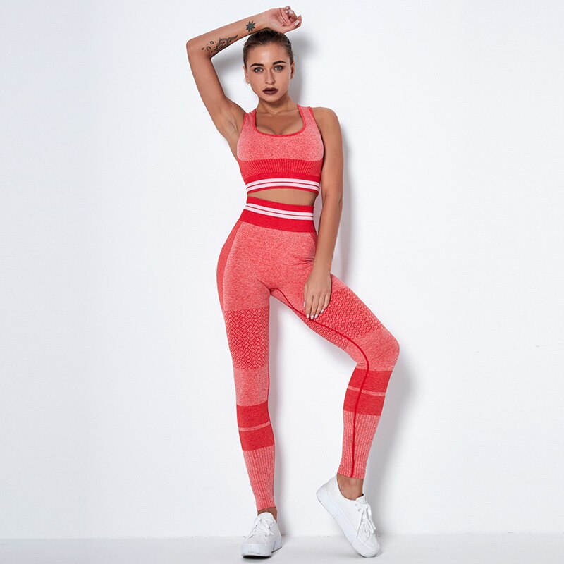 Women's 4-Piece Seamless Yoga Set – Sports Bra, Crop Top, Shorts & High Waist Leggings