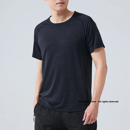 Men's Running T-Shirts plus size, Quick Dry Compression Sport T-Shirts, Fitness Gym Running Shirts, Soccer Shirts Men's Jersey Sportswear