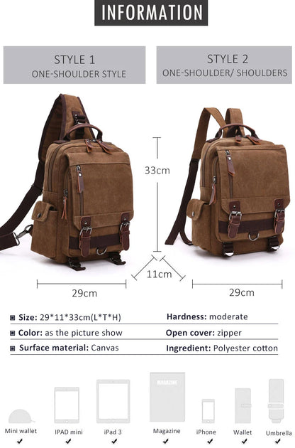 Canvas Backpack Men Travel Back Pack Multifunctional Shoulder Bag for Women Laptop Rucksack School Bags Female Daypack