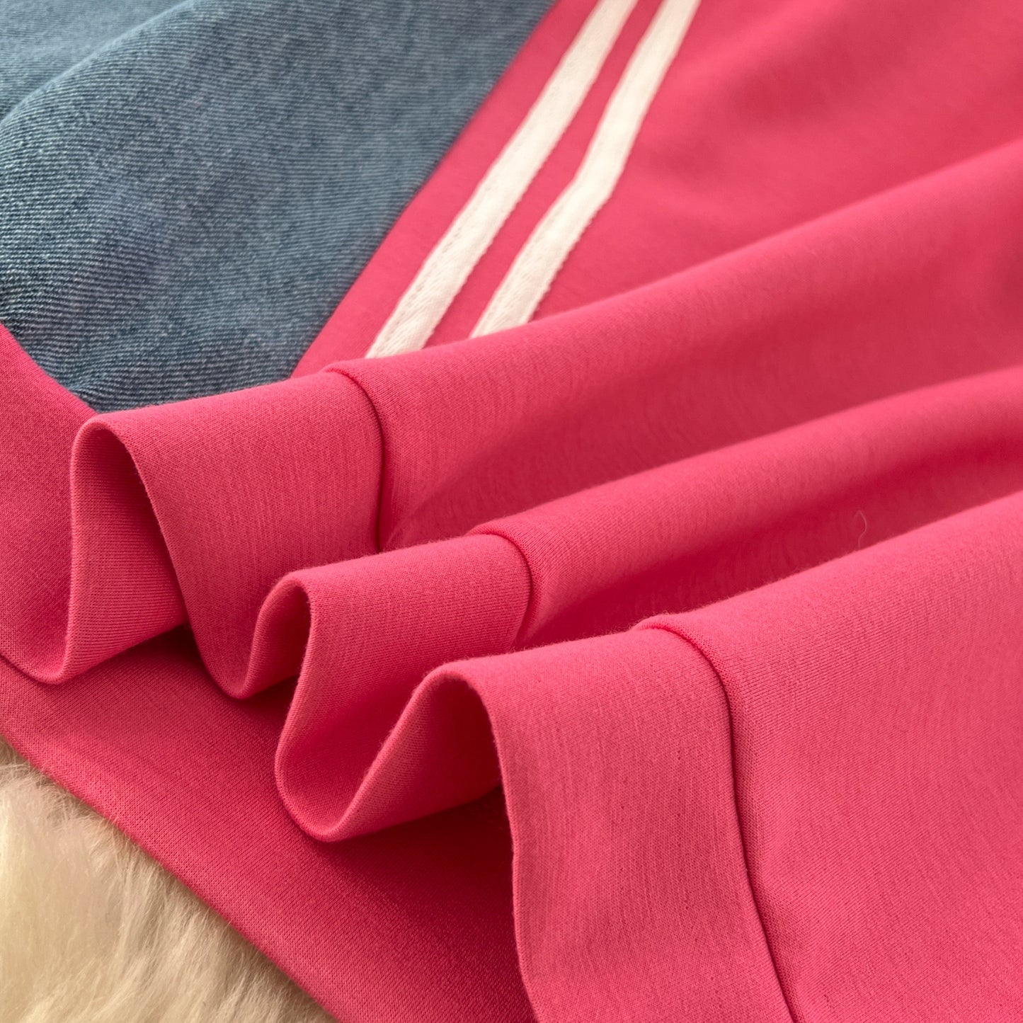 The Hybrid Denim-Stitch Sweatsuit Set