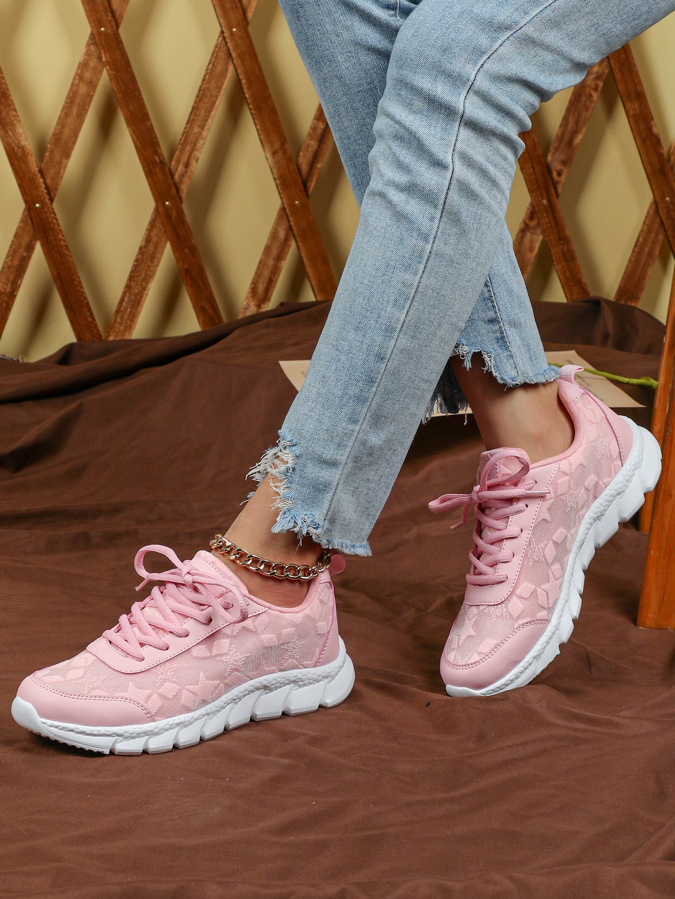 White athletic shoes side view

