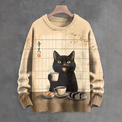 2026 Autumn and Winter New Cross-Border Sweatshirt 3D Digital Printing Men's Autumn Trendy Imitation Sweater Round Neck Sweatshirt
