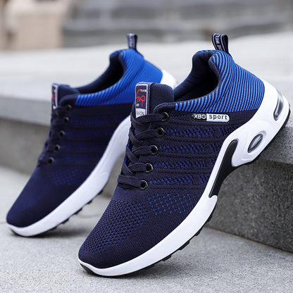 Shoes Men's Spring And Autumn New Breathable Air Cushion Running Shoes TEMU Cross-border Leisure Light Soft Bottom Sneaker Men's