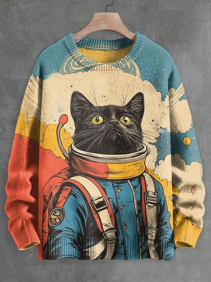2026 Autumn and Winter New Cross-Border Sweatshirt 3D Digital Printing Men's Autumn Trendy Imitation Sweater Round Neck Sweatshirt