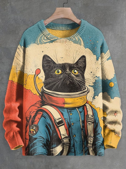 2026 Autumn and Winter New Cross-Border Sweatshirt 3D Digital Printing Men's Autumn Trendy Imitation Sweater Round Neck Sweatshirt